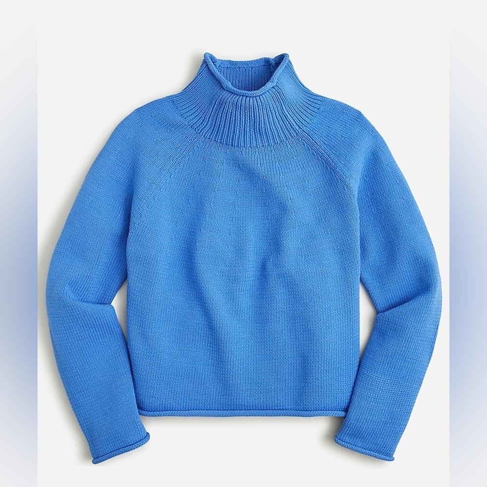 J. Crew Bright Blue Turtleneck Sweater